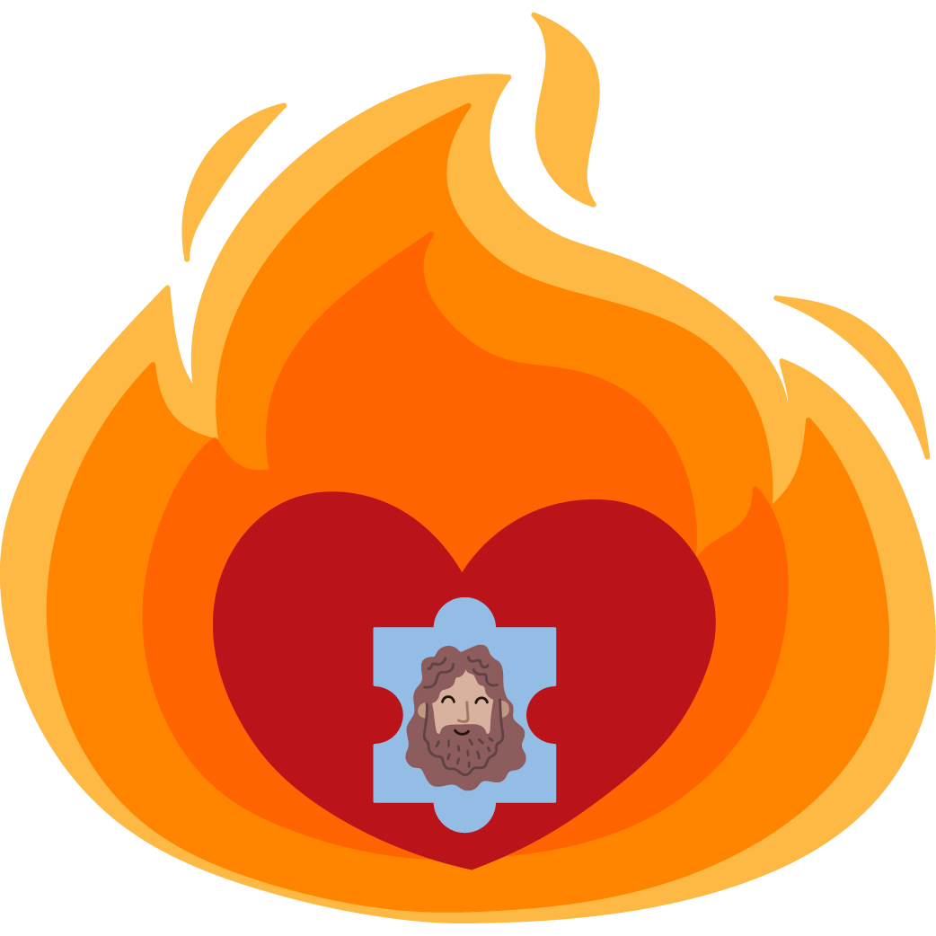 09 Heart with Fire